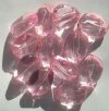 12 26x20mm Acrylic Pink Oval Nuggets